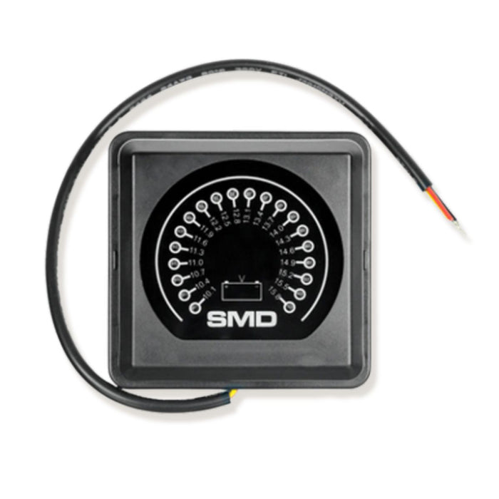 View of SMD VM-1 Volt Meter | Steve Meade Designs 12V Analog LED front wire showing not lit up.