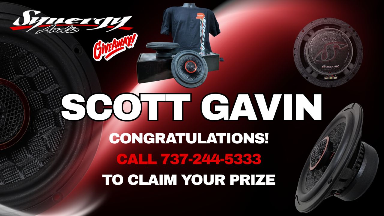 Big Jeff Audio & Synergy Mobile Audio Giveaway Winner