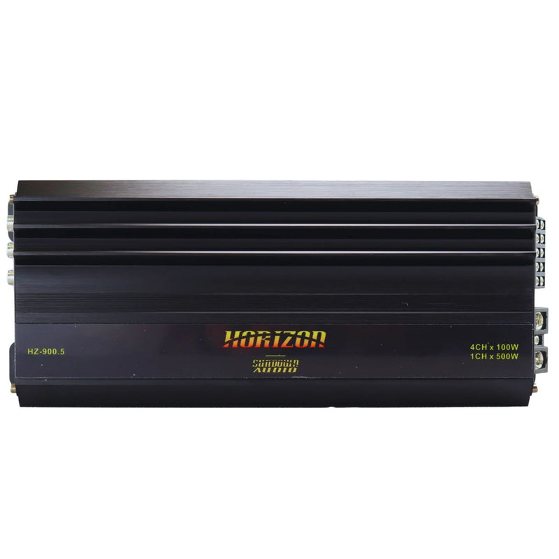 front view of Sundown Audio HZ-900.5 5-Channel Amplifier | 900W RMS Horizon Series