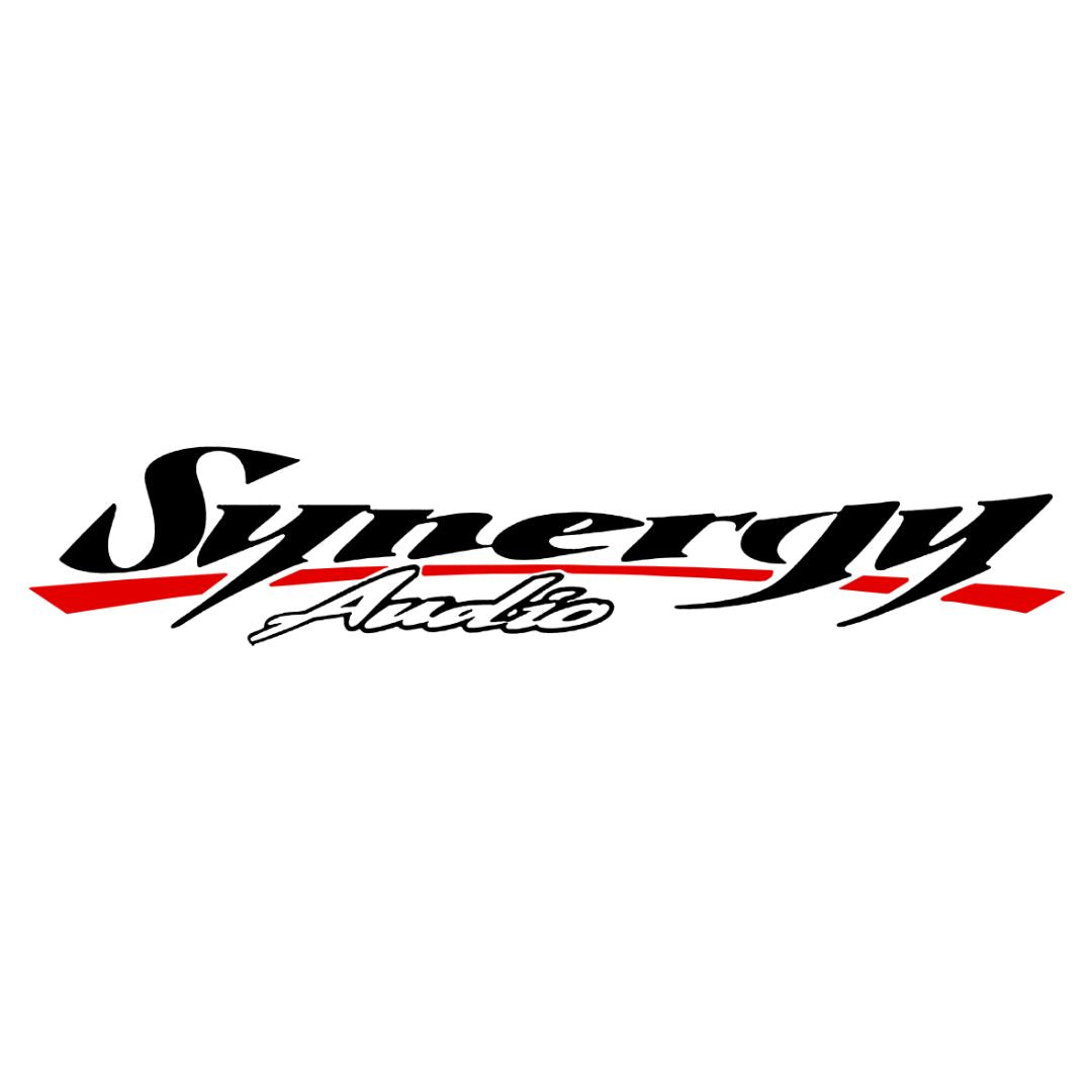 Image of the black, red & white Synergy Audio Brand Logo