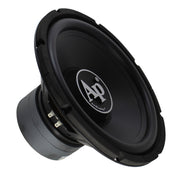 Side angle of the TS-PP3-12-D4 subwoofer highlighting its deep basket and cooling vents.