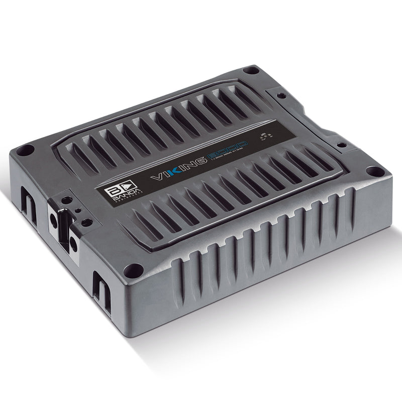 Top view of VIKING-8001 car audio amplifier – high-performance, clean design, available at Big Jeff Audio.

