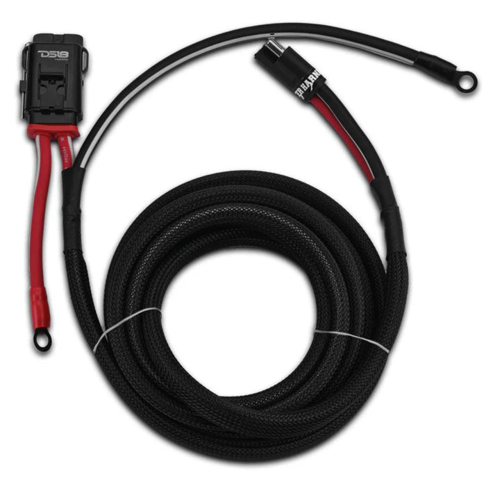 Install your DS18 amp easily with this 6 gauge 12ft UTV power kit for 4 door models, pre loomed and water protected. Top Harness View