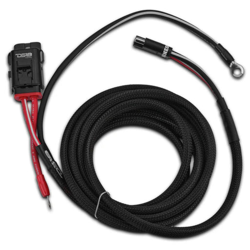 Upgrade your 4 door UTV with this DS18 8 gauge 12ft pre loomed power kit, built for clean amp installs with waterproof protection Top Harness View