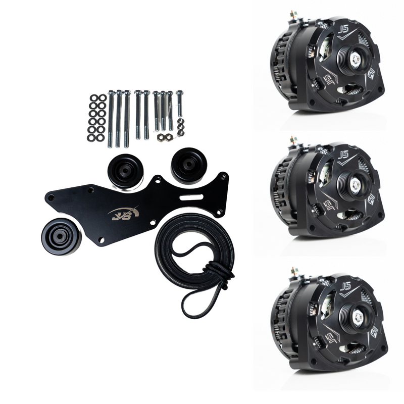 Triple Alternator Bracket Kit – 2000-2013 GM/Chevy Trucks 5.3L, 4.8L, 6.0L, 6.2L V8 (Includes 3 Alternators)