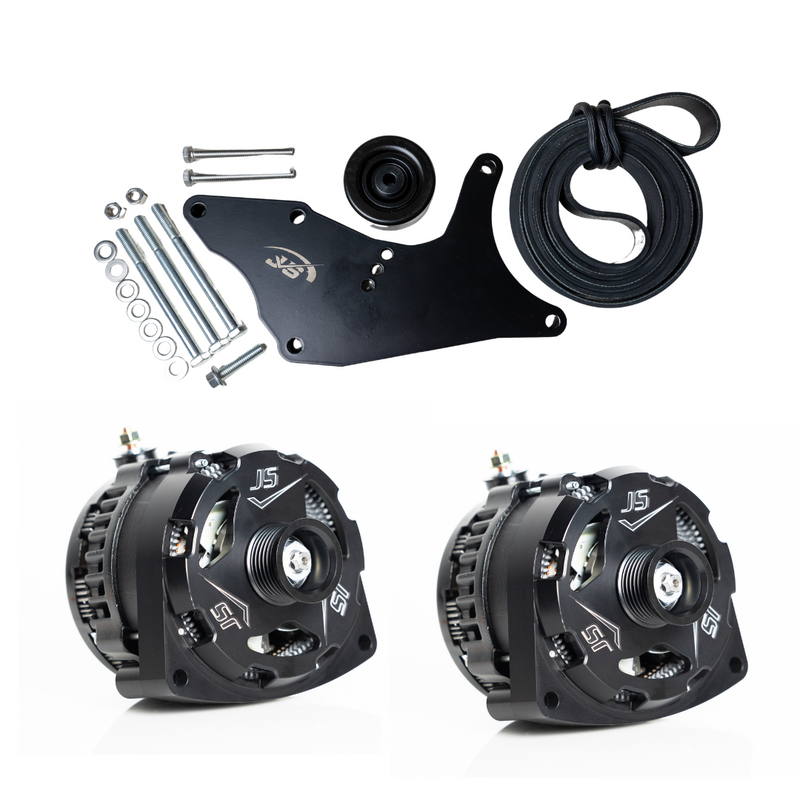 Dual Alternator Bracket Kit – 1999-2013 Chevy 4.8L, 5.3L, 6.0L, 6.2L V8 Vortec Engines (Includes 2 Alternators)