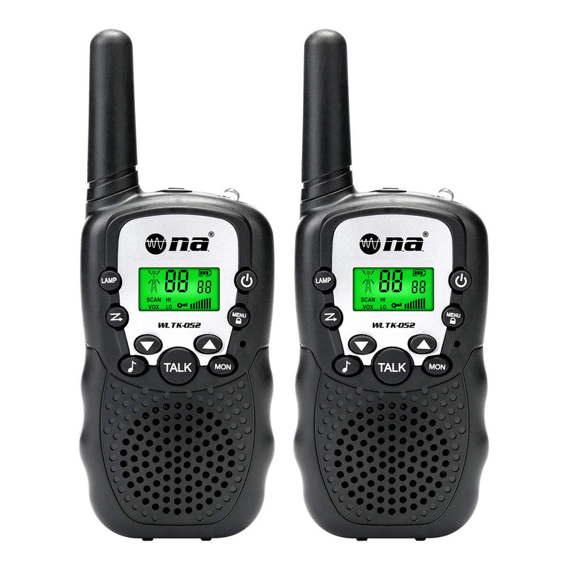 22-Ch 3km Range Backlit Two-Way Radio Walkie Talkies w/ Built in Flashlight