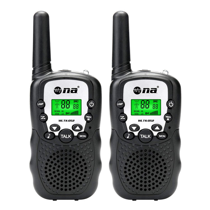 22-Ch 3km Range Backlit Two-Way Radio Walkie Talkies w/ Built in Flashlight