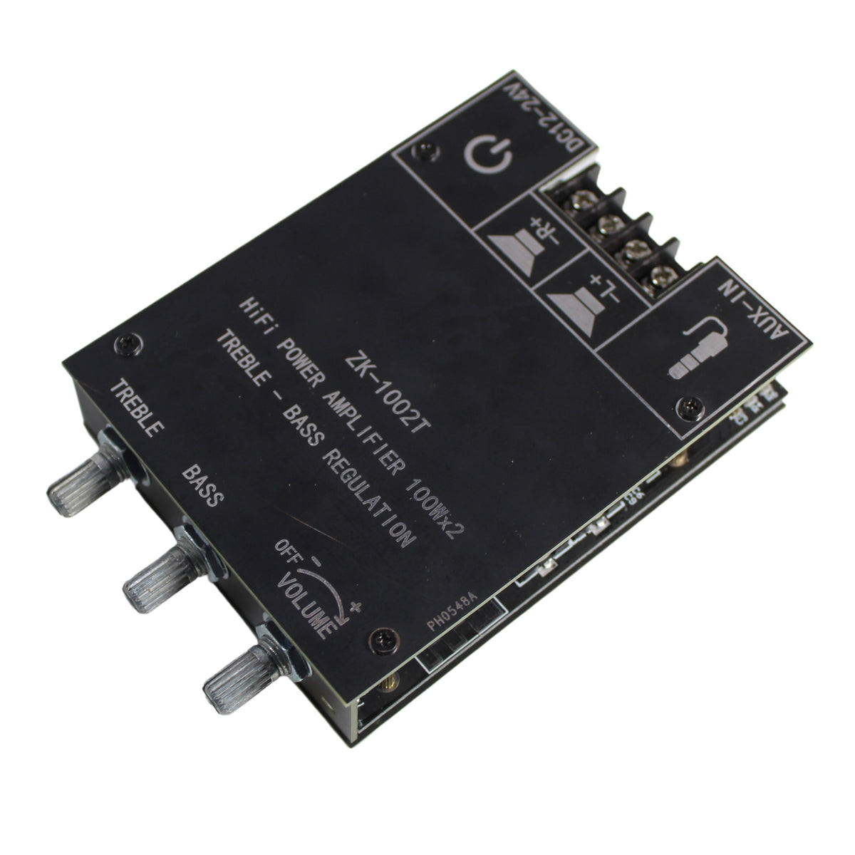 ZK-1002T | 200W BT 2-Channel Amplifier Board w Bass & Treble