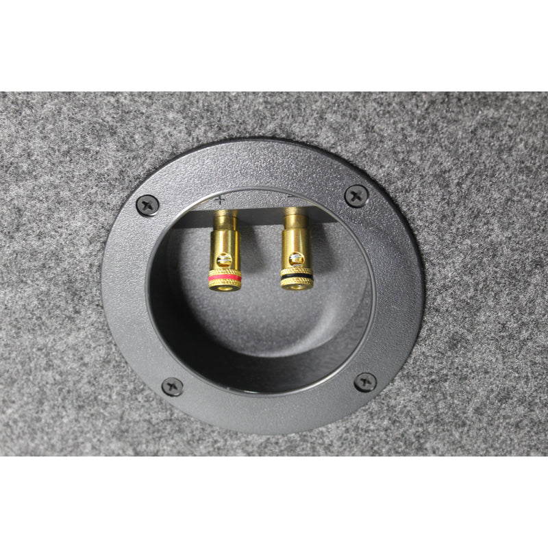 Single 10” Vented Carpeted Subwoofer Box Made w/ Heavy-Duty MDF Construction