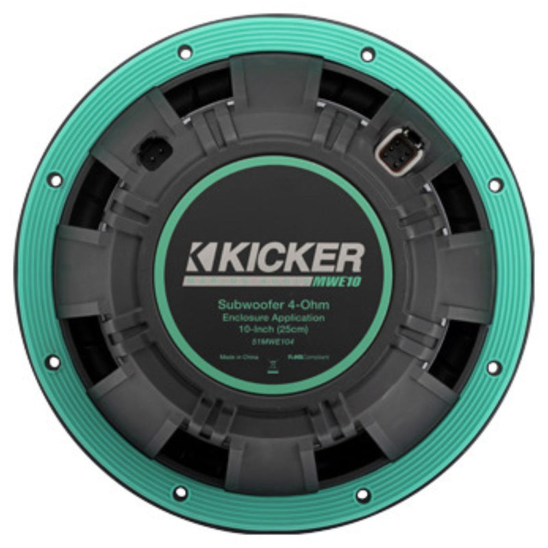 10" 400 Watt RMS 4 Ohm Water Resistant Marine Subwoofer KICKER MWE104