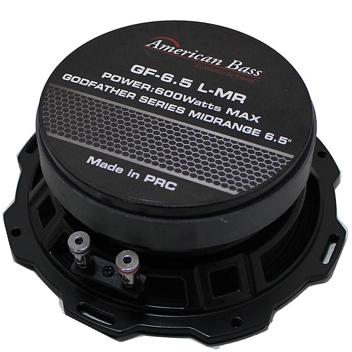 American Bass 6.5" Midrange Speaker 600-Watt 4 Ohm Godfather Series GF-6.5L-MR