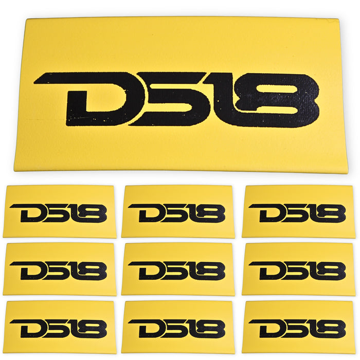 0 Gauge 3:1 Heat Shrink with DS18 Logo 10 Pack Yellow