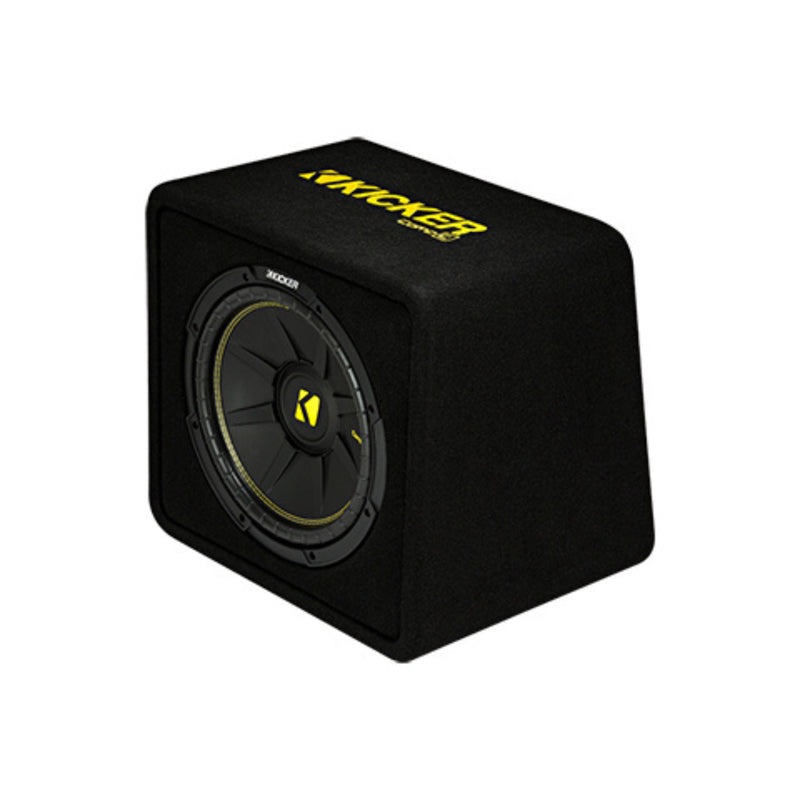 Kicker CompC Series Single 12" 300W RMS 2-Ohm Loaded Subwoofer Enclosure - 44VCWC122
