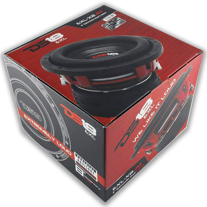 DS18 Car Audio 8" Subwoofer 1200 Watts Dual 2 Ohm 2.5 Voice Coil EXL-X8.2D