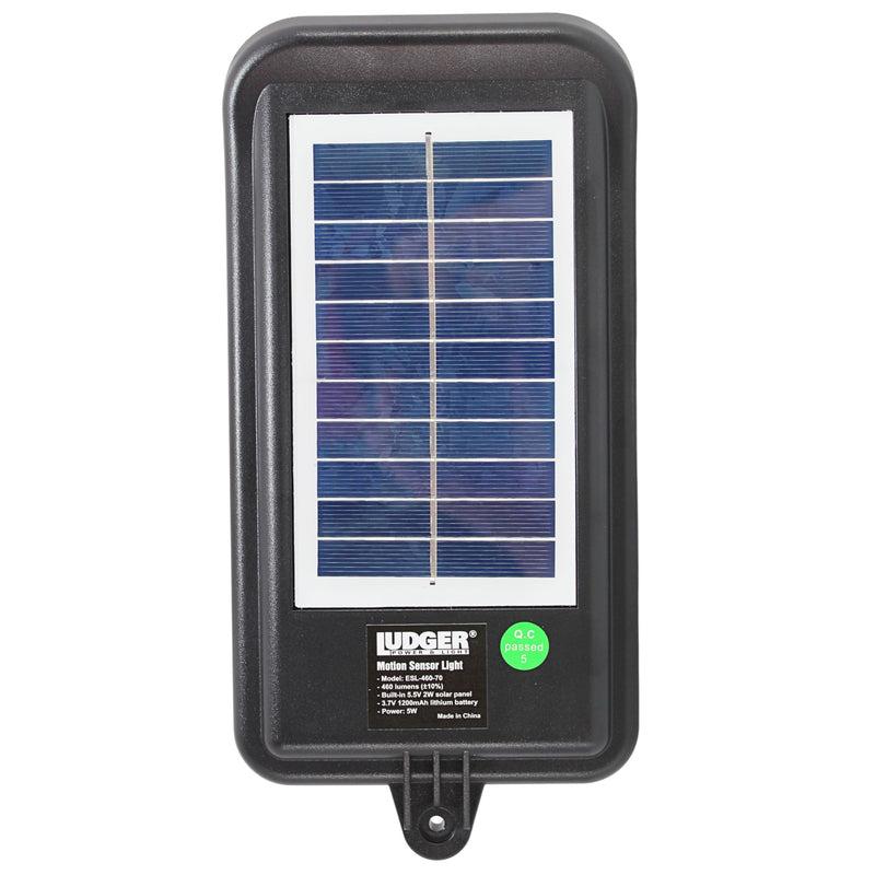 Ludger 460 Lumen Outdoor LED Light w/ Built-In Solar Panel & Motion Sensor IP44