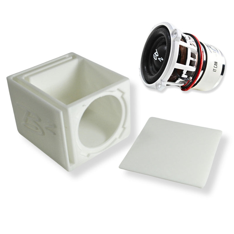 Single Ported Subwoofer Box Enclosure w/ 1x B2 Audio Rampage RC2 2" Subwoofer