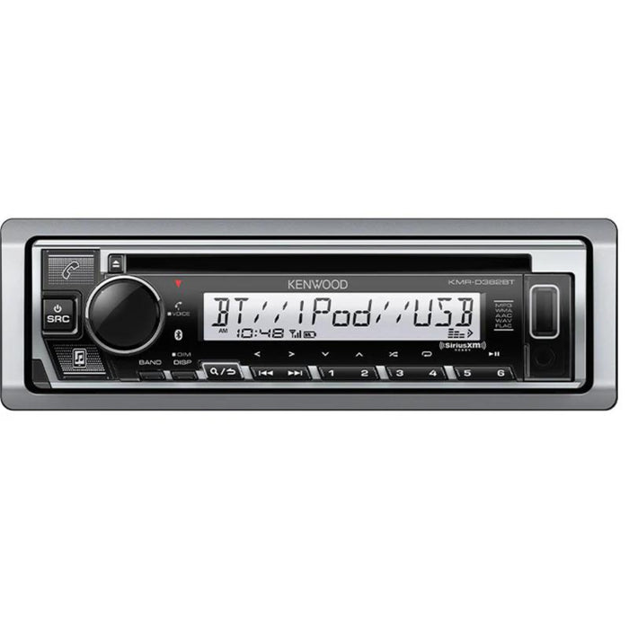 Kenwood Marine Bluetooth Single DIN Digital Media & CD Receiver KMR-D378BT