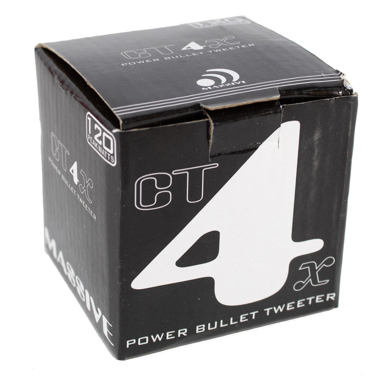 Massive Audio CT4X 1" 120 Watt 4 Ohm Titanium Power Bullet Neodymium Tweeter V2