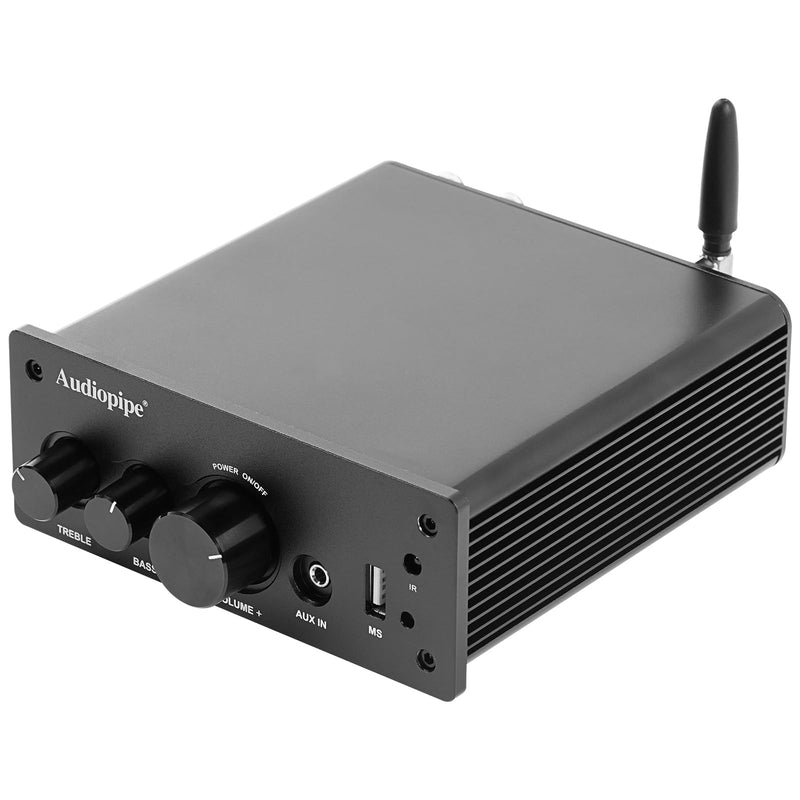 Audiopipe Mini 200W 2 Channel BT/MS/AUX/Coaxial/Optical Bookshelf Amplifier