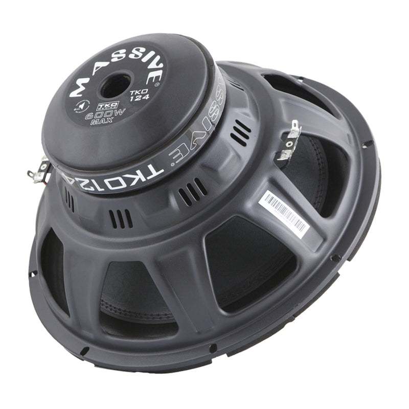 12" 300 Watt RMS Dual 4-Ohm Car Audio Subwoofer Massive Audio TKO124