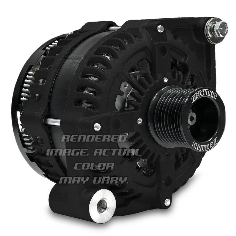 Mechman 400 Amp High Output Alternator CS144 Cast Case Custom Fit Gloss Black