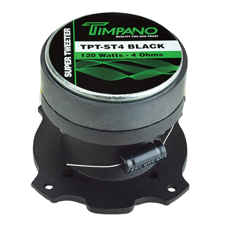 Timpano 3.5 Inch 240W 4 Ohm 1 Inch VC Black Bullet Super Tweeters Pair TPT-ST4