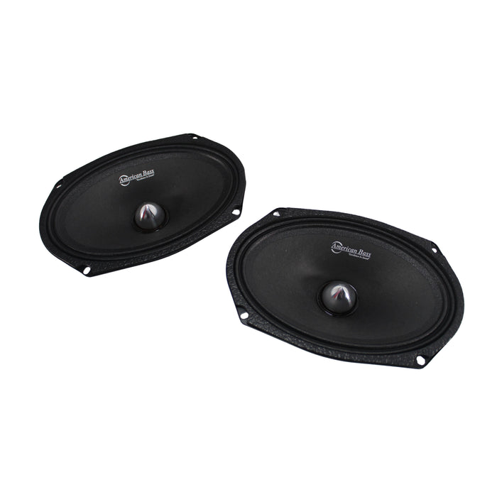 Pair of 6x9" Midrange Speakers 450W 4 Ohm Pro Car Audio American Bass OPEN BOX