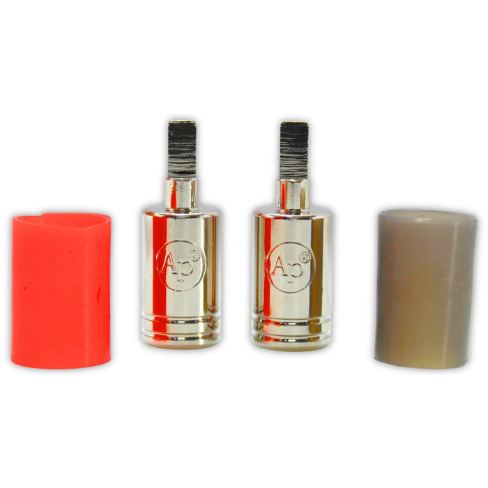 Pair of Red & Black 4 Gauge to 8 Gauge Platinum Plated Wire Reducer Adapters PB-WR4