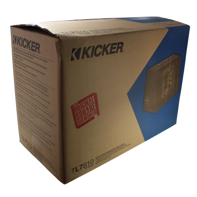 Kicker 10" 2 Ohm 600W RMS L7S Subwoofer Solo-Baric Port Box Car Audio 44L7S102