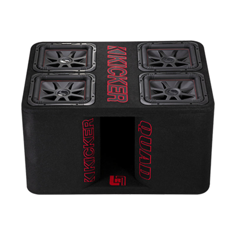 Kicker Ported Loaded Box w/ Four 12" L7R Dual 2 Ohm 2400 Watts RMS Subwoofers