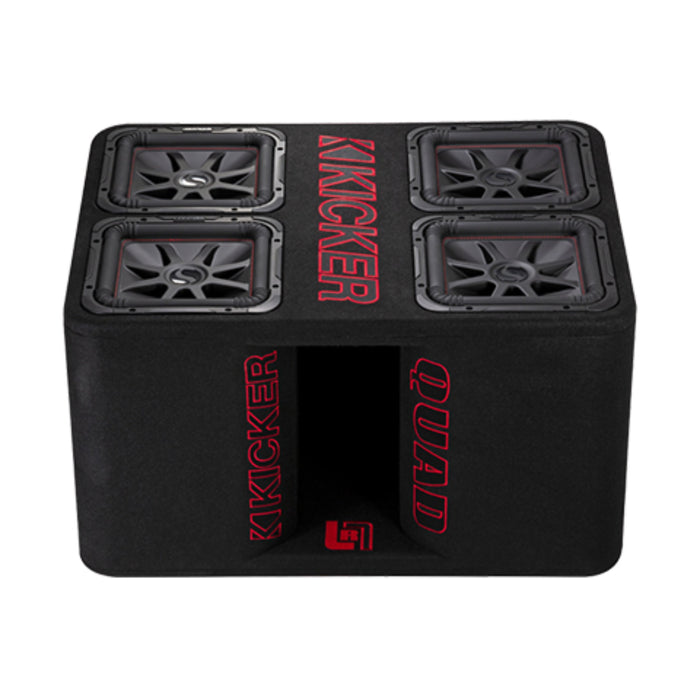 Kicker Ported Box Loaded Four 12" L7R Dual 2 Ohm 4800W Peak Subwoofers 47QL7R122