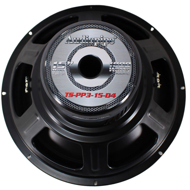 Audiopipe Pro Car Audio 15" 700 Watt RMS Dual 4-Ohm Subwoofer