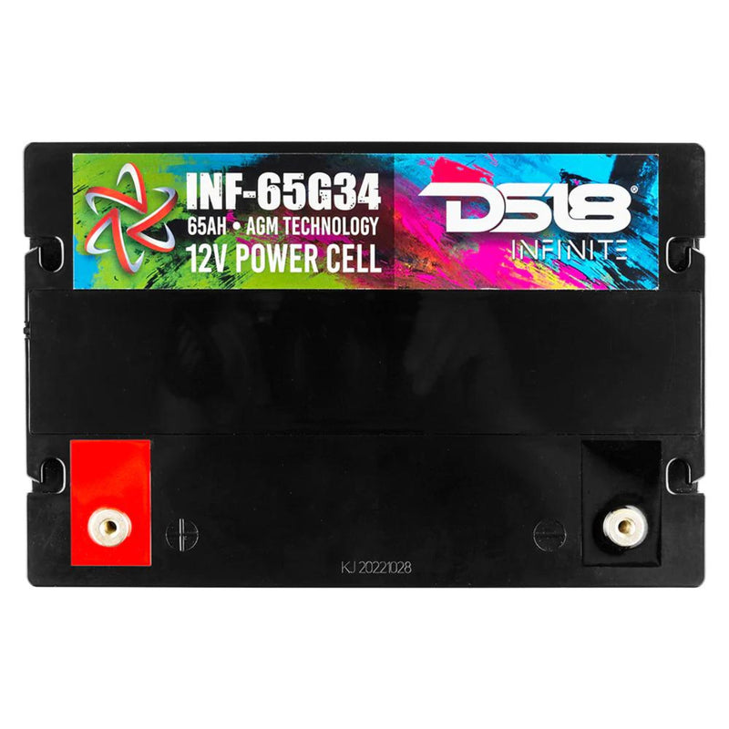 DS18 12 Volt Battery INFINITE 65AH 2000 Watt Group 34 780 AMP AGM INF-65G34AH