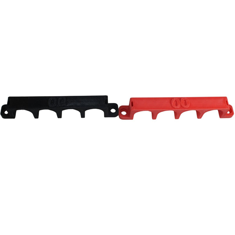 00 Gauge Cable Management Wire Comb Quad Slot Can Use w/ Cable Tie Red/Black