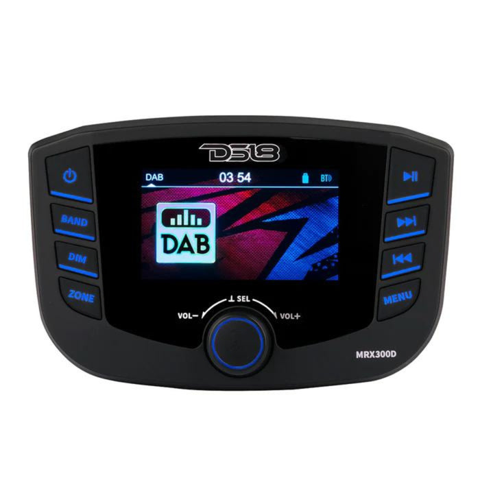 DS18 3" LCD Marine & Powersports 4 CH 25W RMS BT DAB+ Head Unit W/ Camera Input