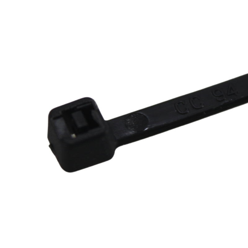 Universal Cable Zip Tie 4" Black UV Resistant 18lb Tensile Strength (100 Pack)