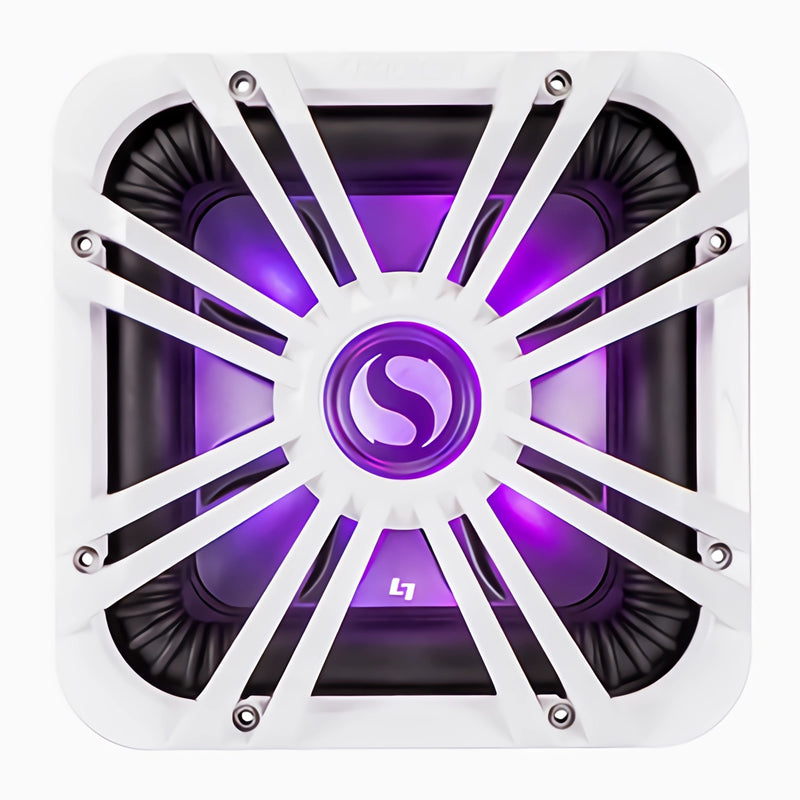 Kicker 12 Inch Grille with LED for Solo Baric L7 Subwoofer White 11L712GLW