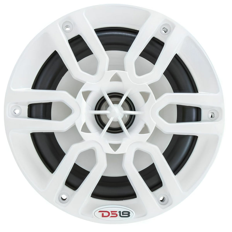 DS18 8" 125W 4 Ohm Power Sport Marine Speakers RGB LED Hydro 1 PAIR White NXL8