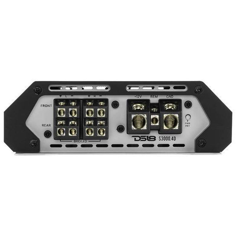 DS18 Car Audio 4 Channel Amplifier Full Range Class D 3000 Watt Silver S3000.4D