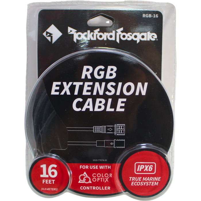 Rockford Fosgate 16FT Color Optix RGB Extension Marine Cable for PMX-RGB (Gen-2)