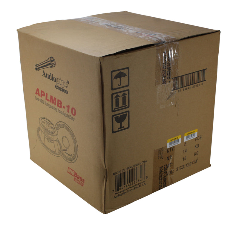 10"  500W RMS 8-Ohm 3" Voice Coil Audiopipe APLMB Series Loudspeaker