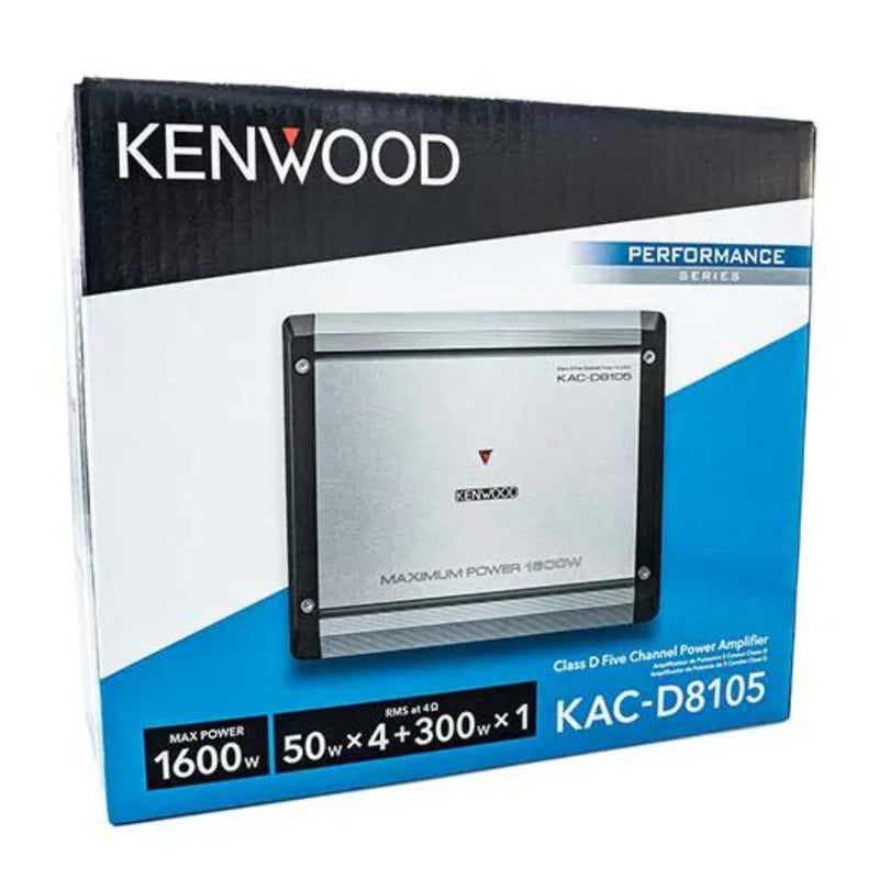 Kenwood D-Series 5-Channel 800W RMS 2-Ohm Class-D Amplifier KAC-D8105