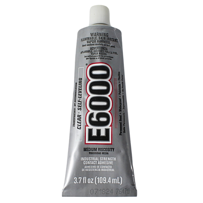 3.7 fl oz E6000 Industrial Strength Clear Medium Viscosity Waterproof Adhesive