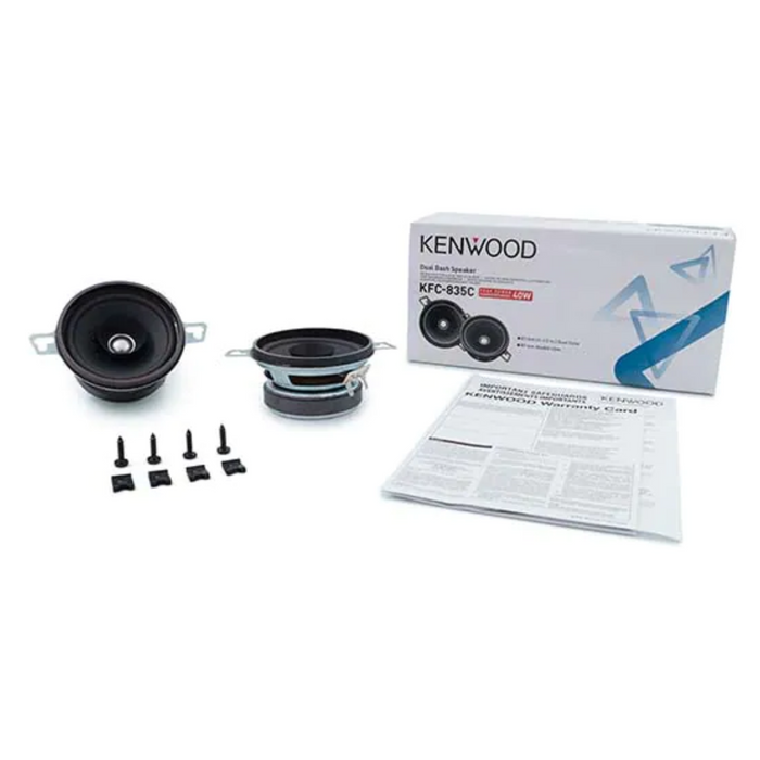 Kenwood 3.5-Inch Round Car Speaker System, Whizzer Cone Pair KFC835C