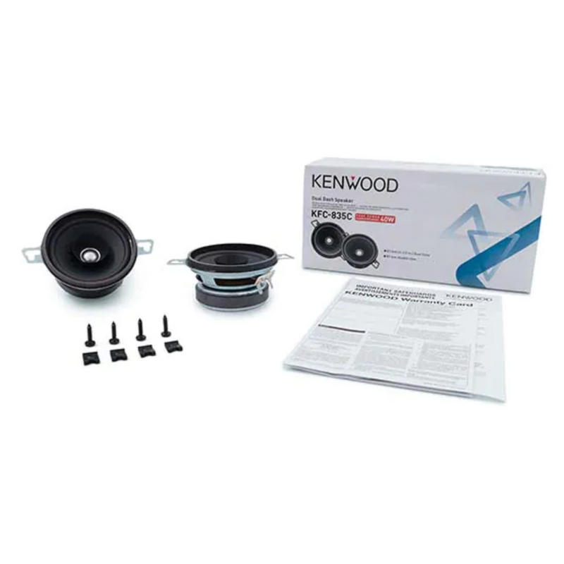 Pair of Kenwood 3.5-Inch Round Car Speaker System w/ Whizzer Cone