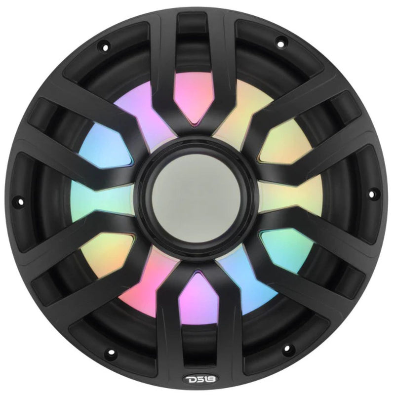 12" 600 Watt RMS 4 Ohm Neo Marine Subwoofer w/ LED DS18 NXL-iQSUB12 Black
