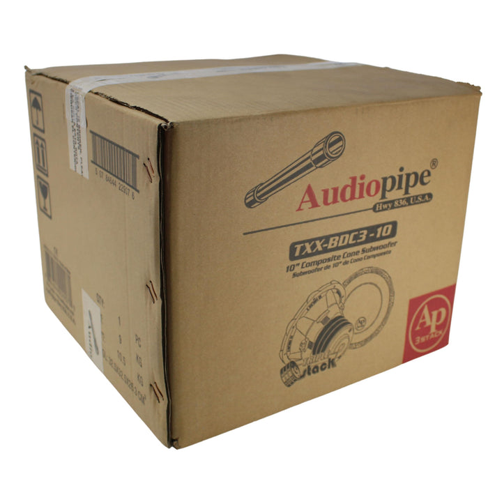 Audiopipe 10" Subwoofer 700 Watt RMS 1400 PMPO 4-Ohm Dual Voice Coil TXX-BDC3-10