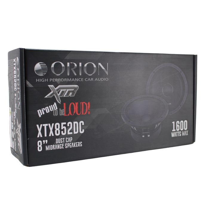 Pair of Orion 2-Ohm 400w RMS XTR Series 8" Midrange Speakers w/Dust Cap