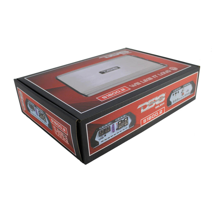 DS18 Car Audio 2 Channel Full Range Amplifier 1600 Watt Class A/B Silver S1600.2